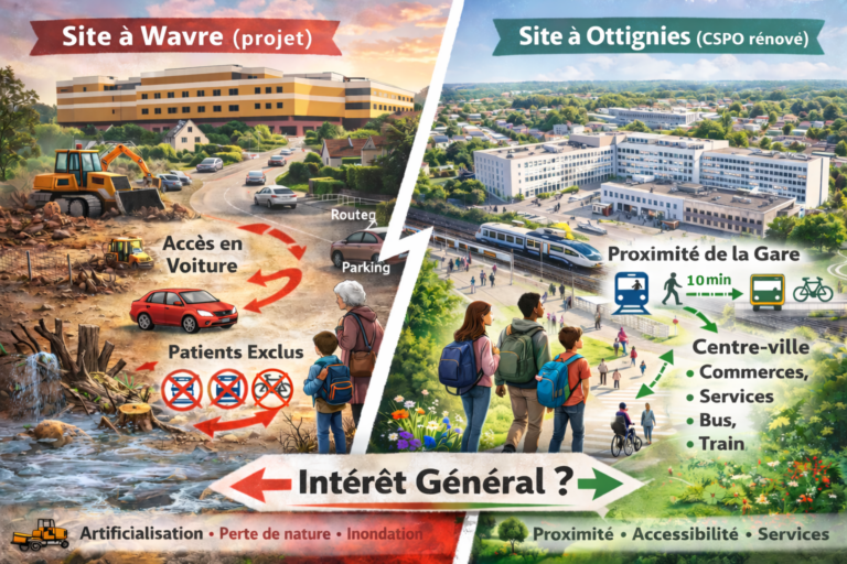 Wavre – Quand l’ « intérêt général » sert de prétexte à la bétonisation